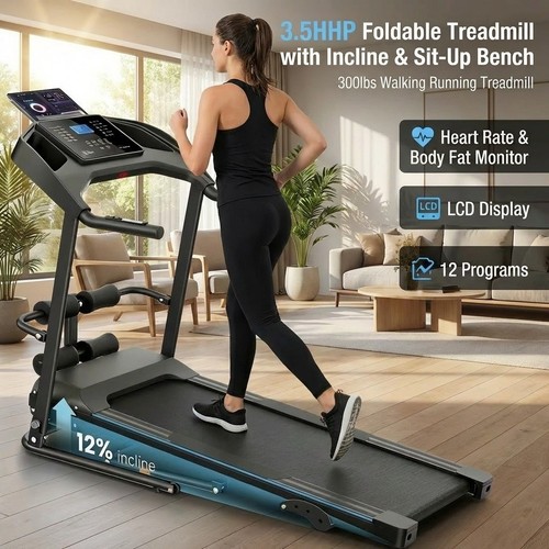 Incline smart treadmill - 12%,